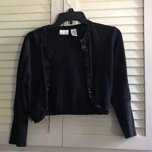 Black Sequin Sleeved Shrug/Jacket